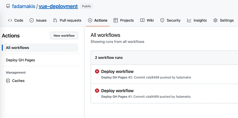 Automatic Deployment of A Vue Application on GitHub Pages for Free