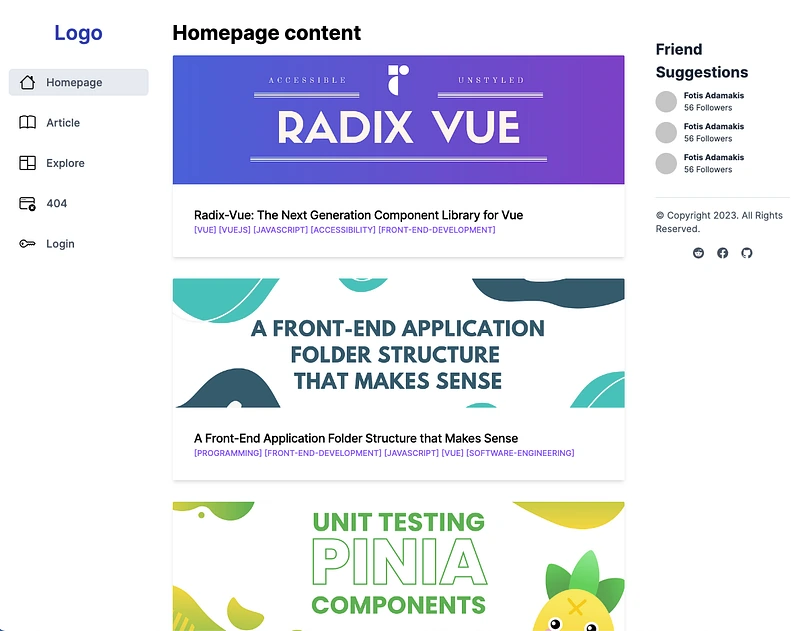 Clean Layout Architecture for Vue Applications