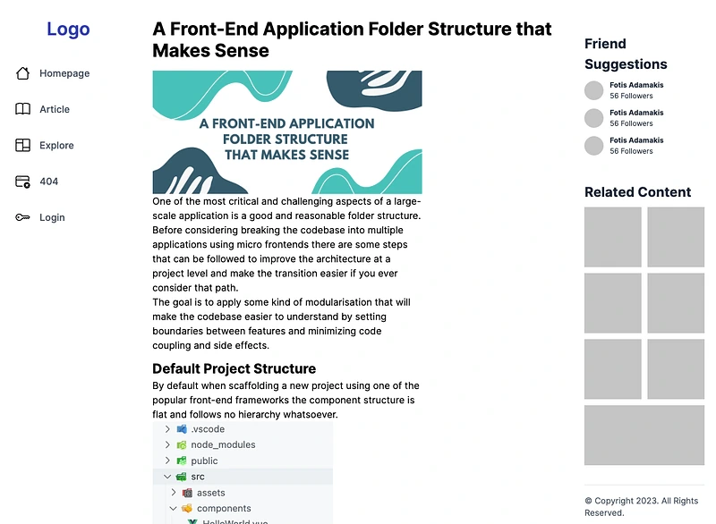 Clean Layout Architecture for Vue Applications