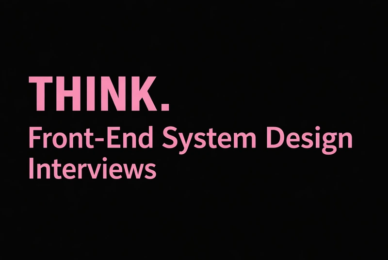 How to Think in a Front-End System Design Interview