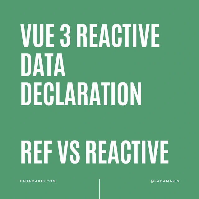 Vue 3 Reactive Data Declaration